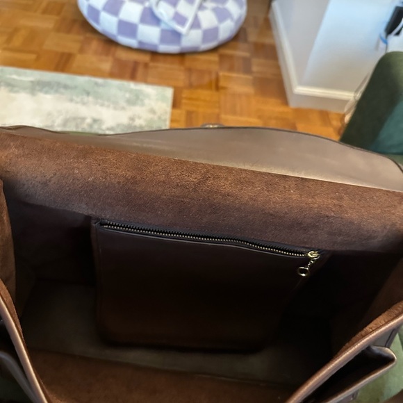 Vintage Coach 5266 Beekman Messenger Briefcase Brown Glove Leather Dowel Top - Picture 4 of 10